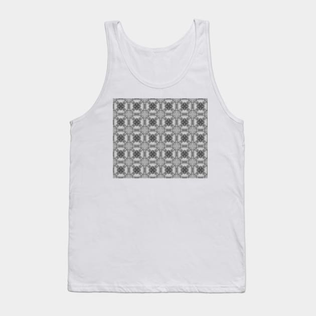 Elegant, modern pattern, silver stars, cross and block for any occasion Tank Top by Hujer